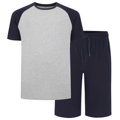Bigdude Short Sleeve PJ Set Grey